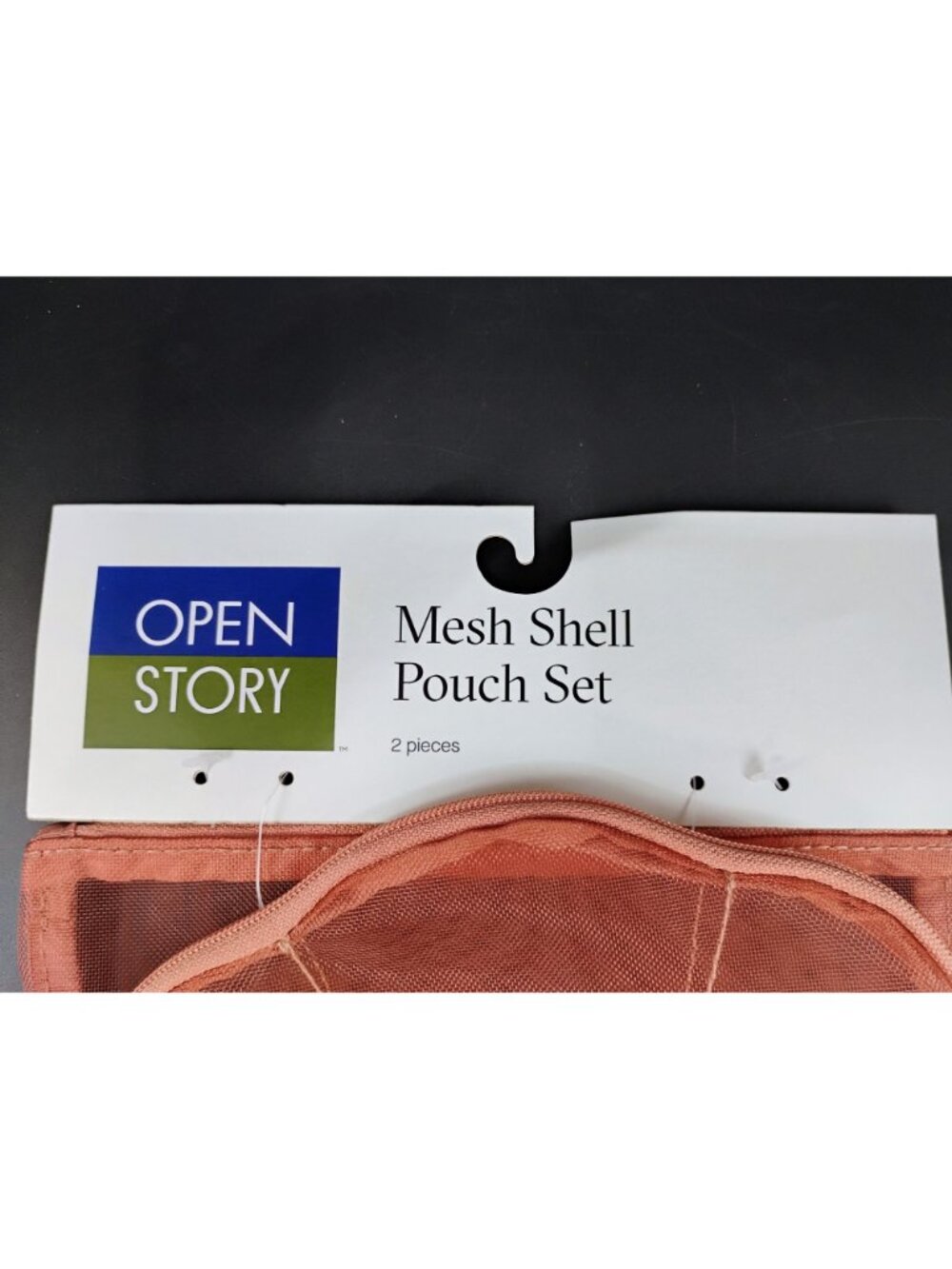 Open Story Mesh Shell 2-Piece Pouch Set Rust Colorway - Picture 4 of 7